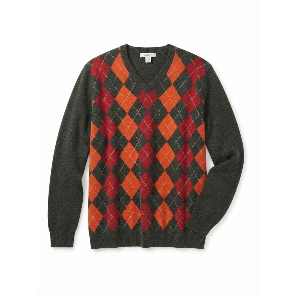 Mens Xxl Lambs Wool Sweater Winter Warm Luxury Designer Preppy Gray Colorful